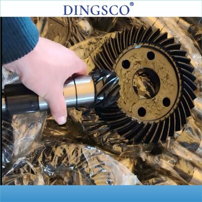 Conjunto de engranajes espirales de precisión para transmisión de potencia de trabajo pesado