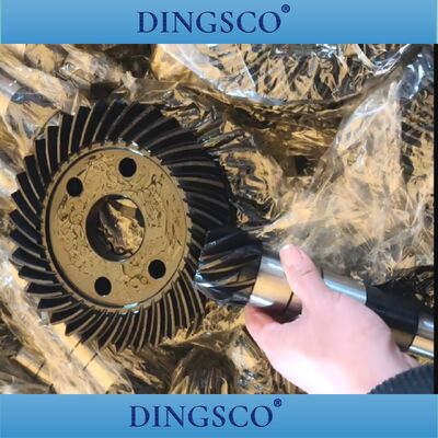 Conjunto de engranajes de biselado en espiral de alta precisión para sistemas de accionamiento industrial de ángulo recto