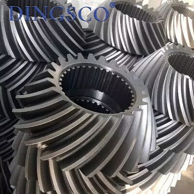 Conjunto de engranajes cónicos en espiral 20CrMnTi personalizado para transmisión de potencia de máquinas industriales
